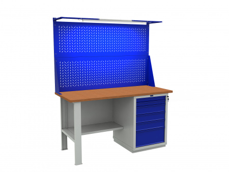 Верстак усиленный EXPERT WS (1600 WS6/F2 W 2 экрана с освещением)
